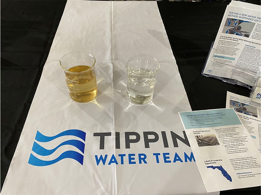 two glasses of water on a table