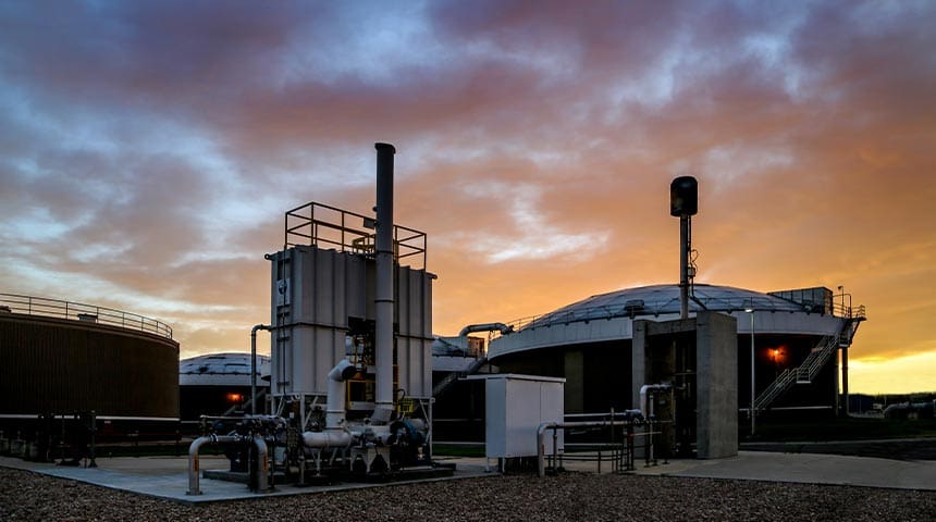 Tank at the South Platte Renew Gas Recovery Facility