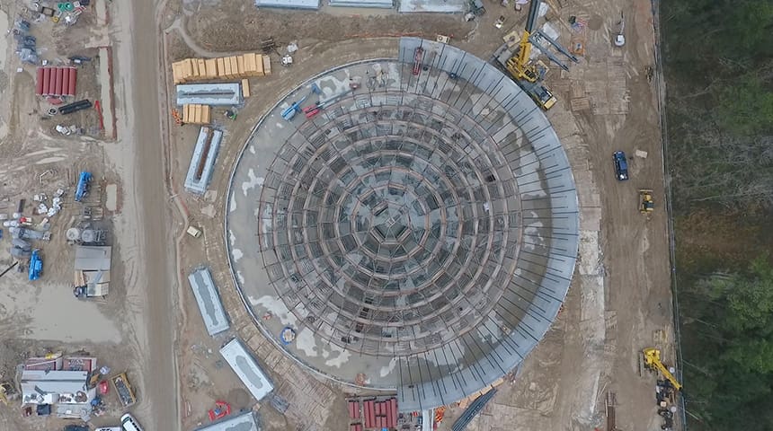 aerial photo of Houston plant