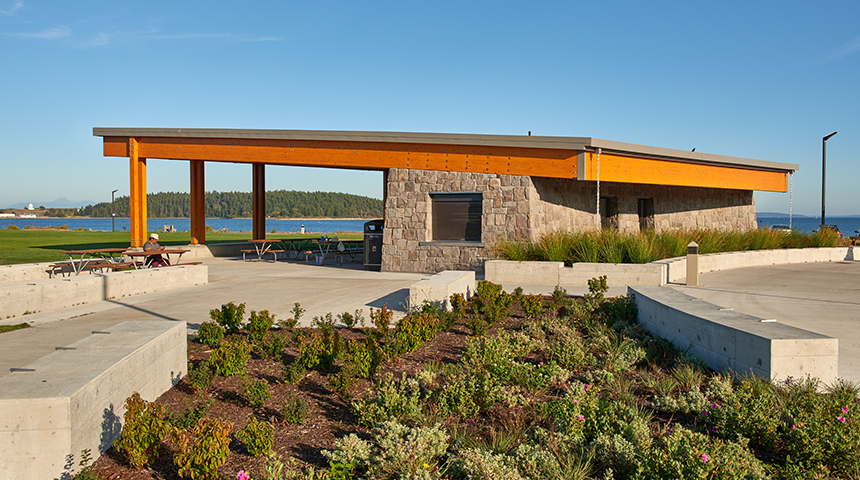Exterior photo of the Oak Harbor Wastewater Treatment Plant as part of Carollo's work on the facility.