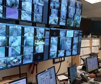 SCADA desk employee review monitors North Miami Beach
