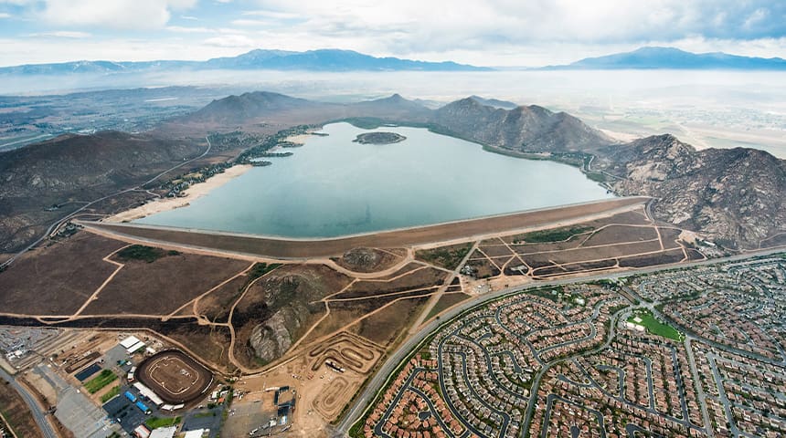 Water reservoir aerial