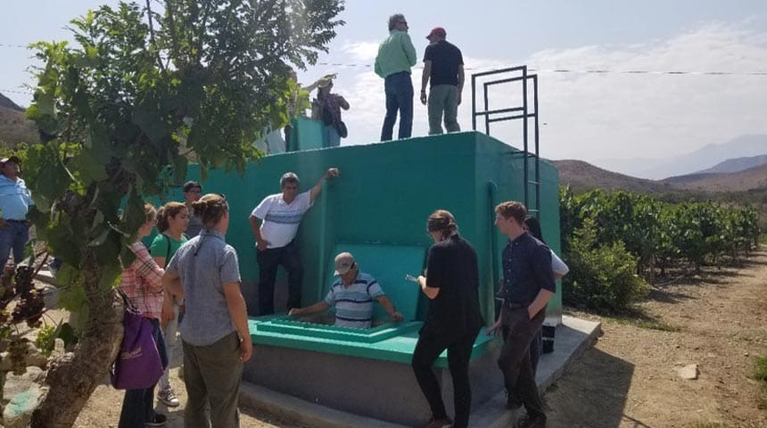 Water for People group in Peru
