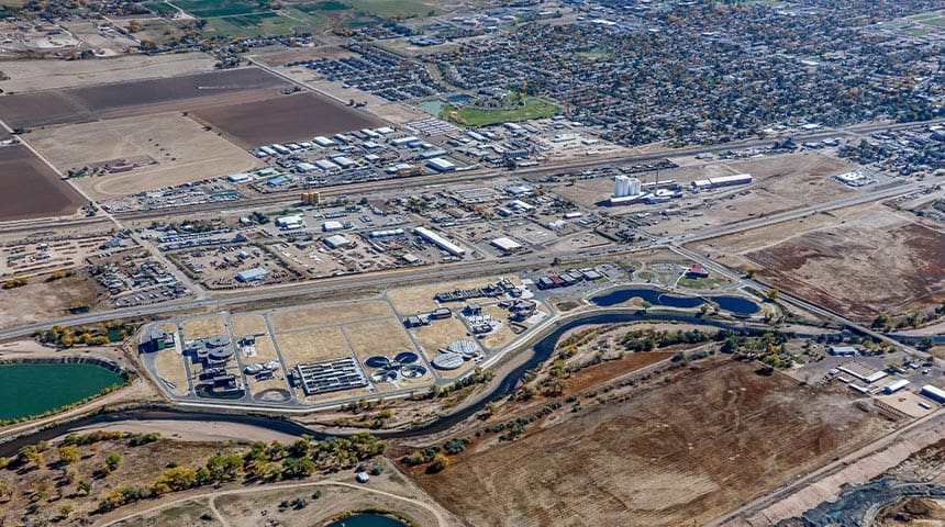 Aerial of a treatment facility