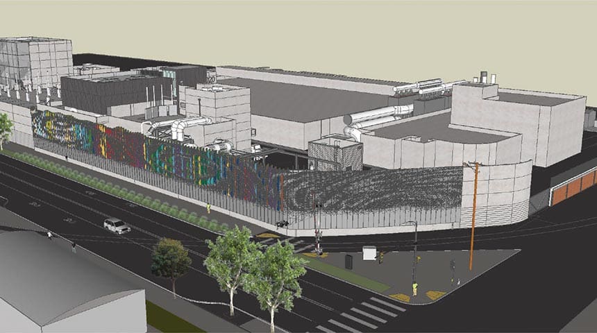 Rendering of headworks facility