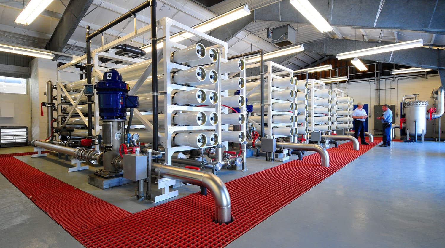 RO for Water Reuse with two men standing by them talking