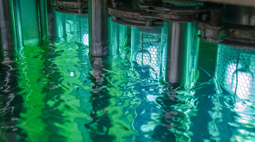 UV lights in water