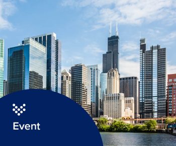 Arial view of downtown Chicago to represent Carollo's participation in WEFTEC 2025