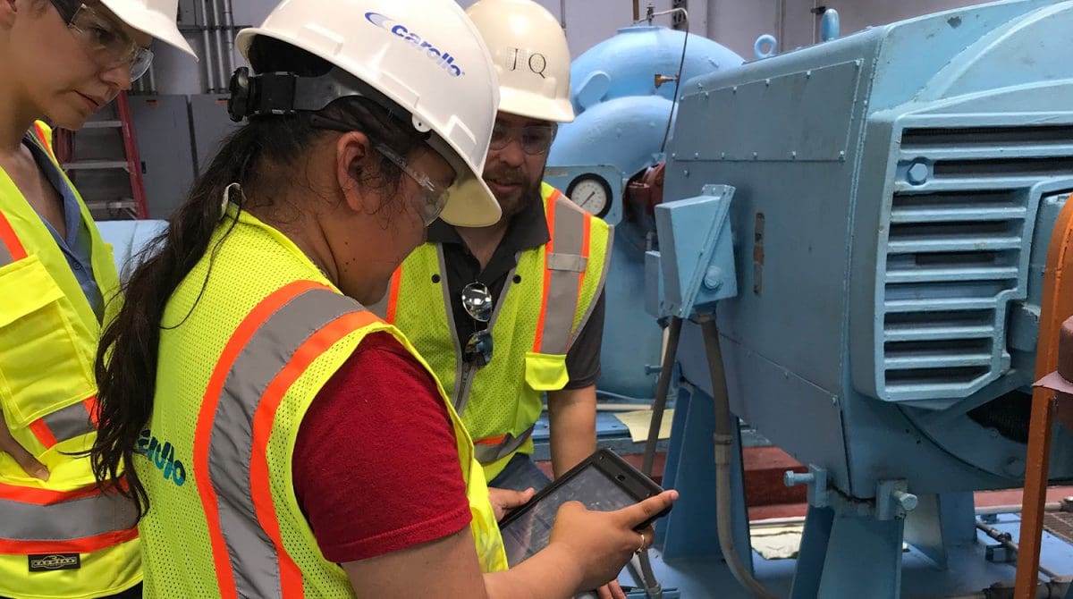 operator working on a tablet
