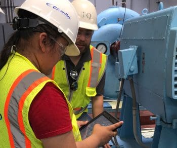 operator working on a tablet