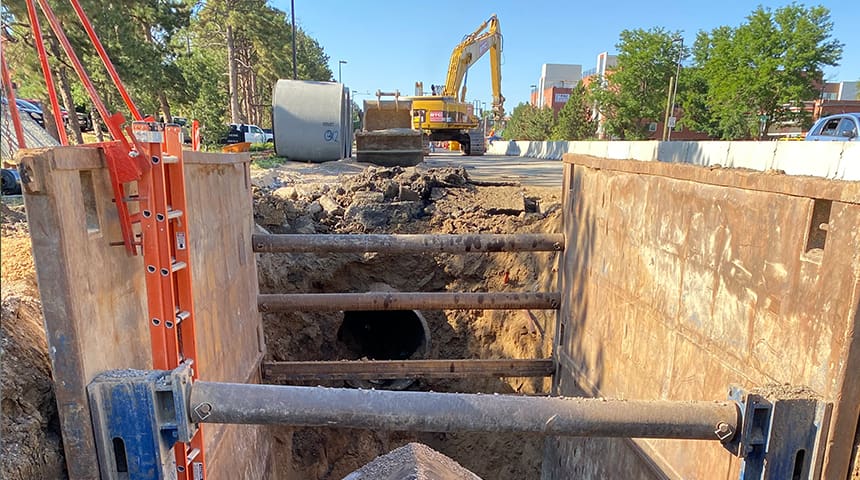 view of pipe underground