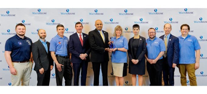 Team accepting Water Reuse award