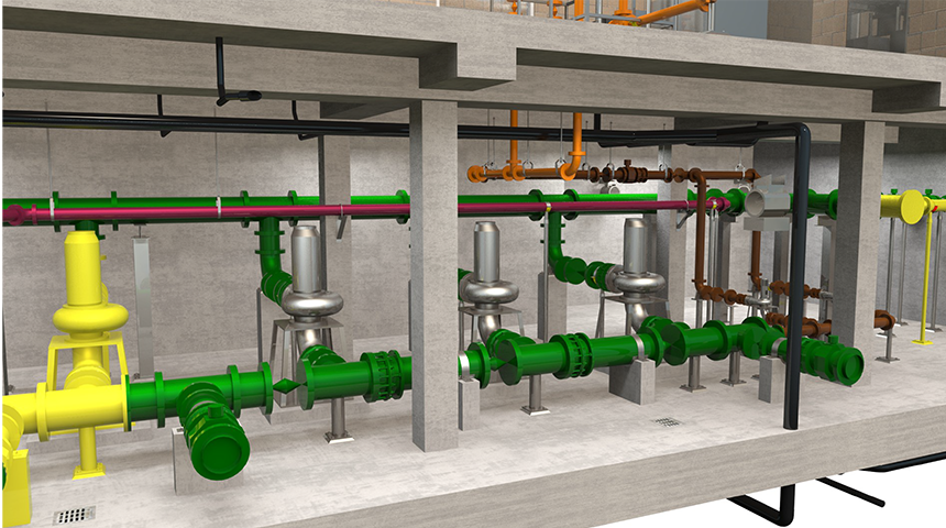 rendering of the Riverbend Water Reclamation Plant Expansion biomag building designed by Carollo Engineers
