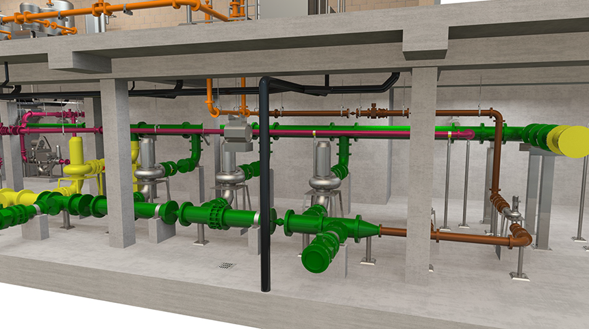rendering of the Riverbend Water Reclamation Plant Expansion biomag building designed by Carollo Engineers