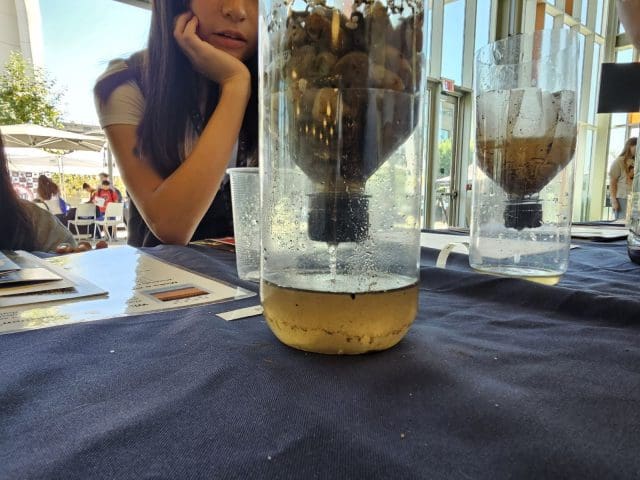 water filtration demonstration at a Carollo Cares event for future engineers in water