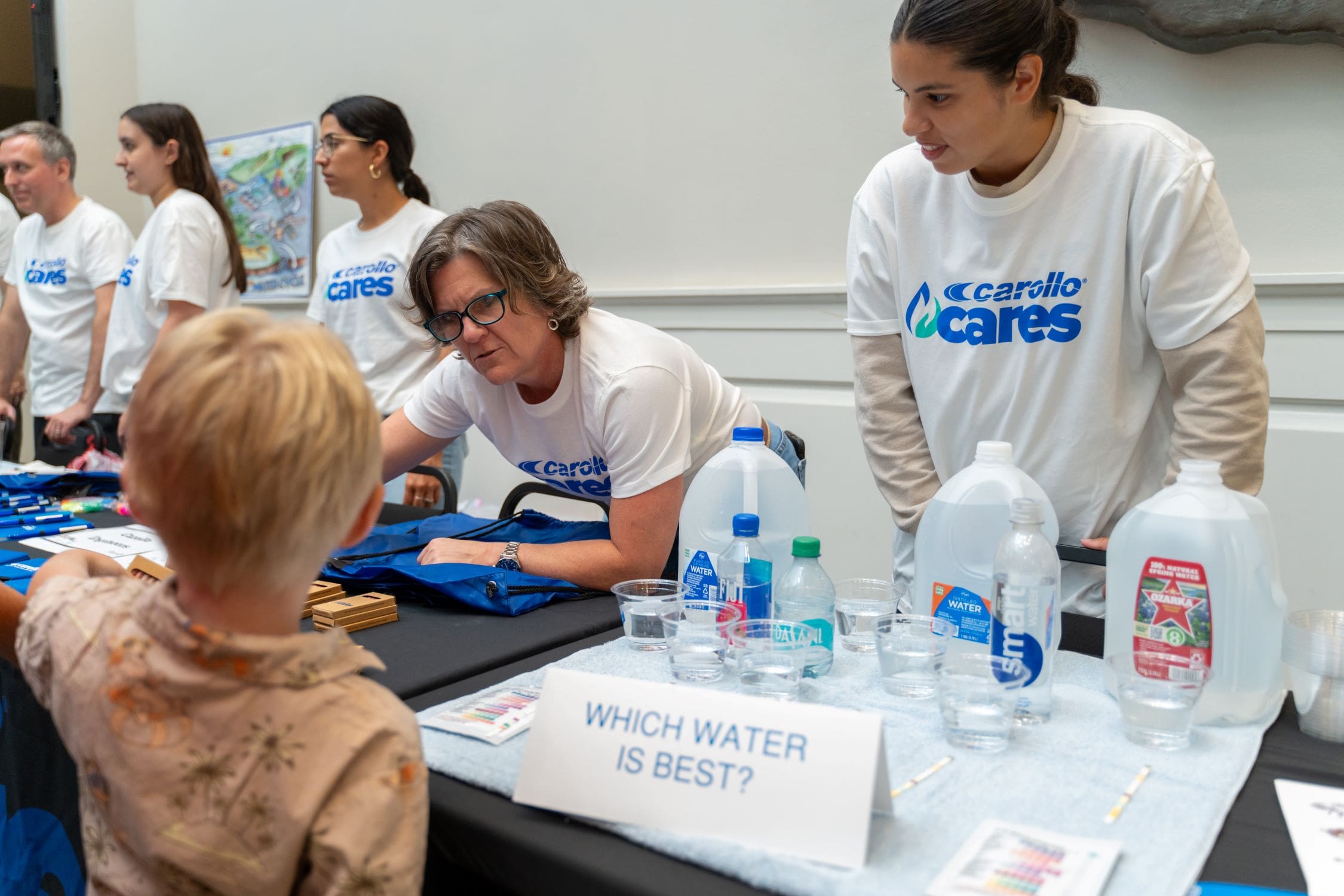 Carollo Cares volunteers at a STEM event teaching kids about water