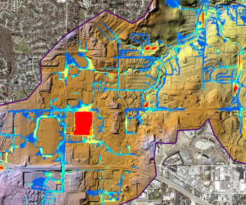 Modeling graphic from Madison, Wisconsin's Spring Harbor stormwater project by Carollo Engineers