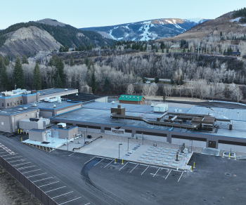 aerial photo of Eagle River water and sanitation district wastewater treatment facility