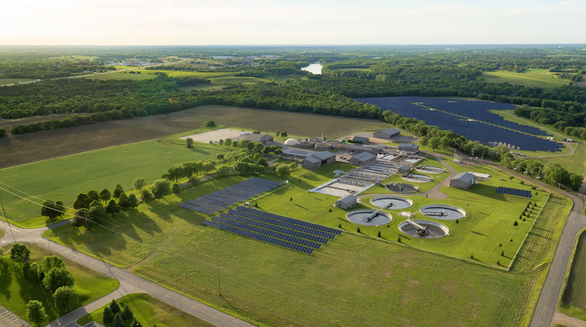rendering of the St. Cloud Nutrient, Energy, and Water Recovery Facility as part of Carollo's energy master plan for the facility