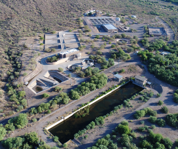 Before photo of the Verde Water Treatment Plant before its Envision Platinum certified demolition performed by Carollo Engineers