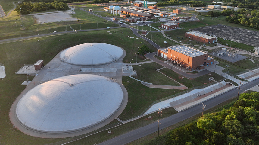 Photo of Oklahoma City Draper Water Treatment Plant representing the storage improvements done by Carollo Engineers