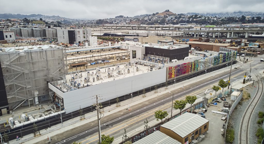 Aerial photo of the new SFPUC Headworks Facility, designed by Carollo Engineers
