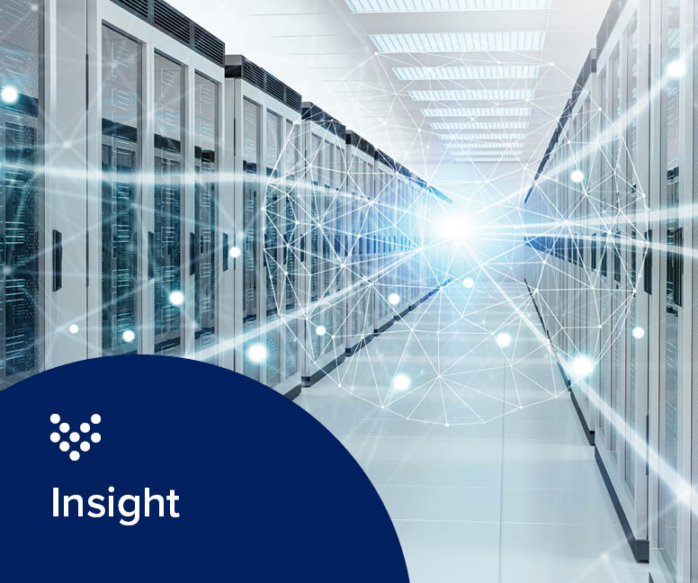 Interior photo of a data center representing the work that Carollo does in industrial water treatment.