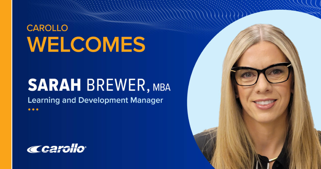 Headshot of Sarah Brewer, Carollo's new Learning and Development Manager.