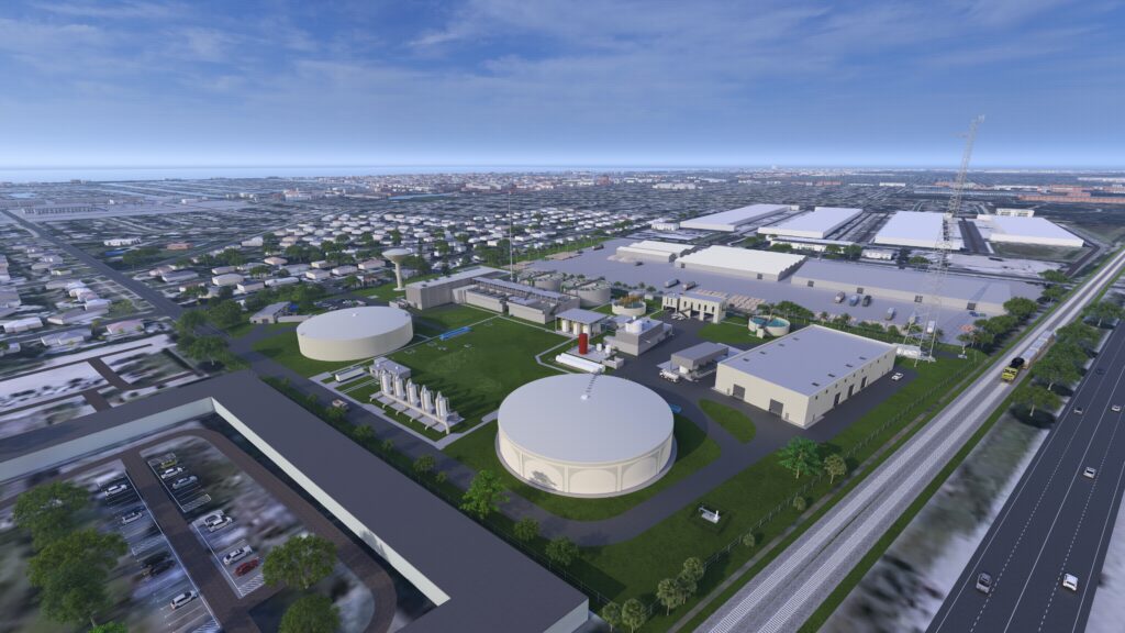 Rendering of upgrades to a water treatment plant in Broward County Florida