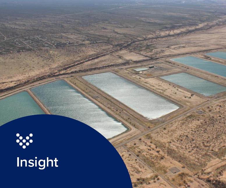 Arial view of the Tucson, Arizon one water facility designed by Carollo Engineers
