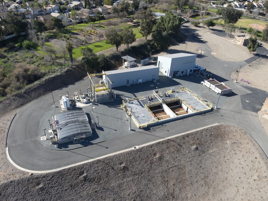 Arial photo of the Horsethief Canyaon Water Reclamation Facility completed by Carollo Engineers