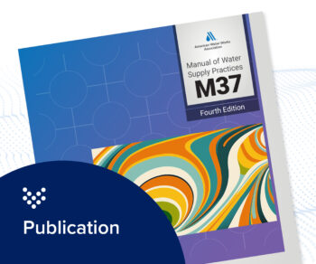 Cover of AWWA Manual M37, Coagulation, Clarification, and Filtration in Water Treatment guidebook.