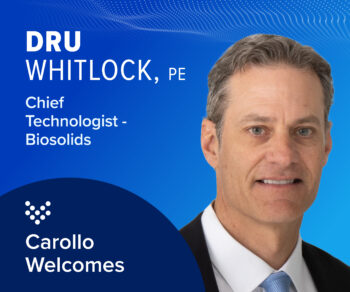 Headshot of Carollo's new Biosolids treatment expert, Dru Whitlock
