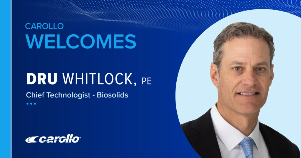 Headshot of Carollo's new Biosolids treatment expert, Dru Whitlock
